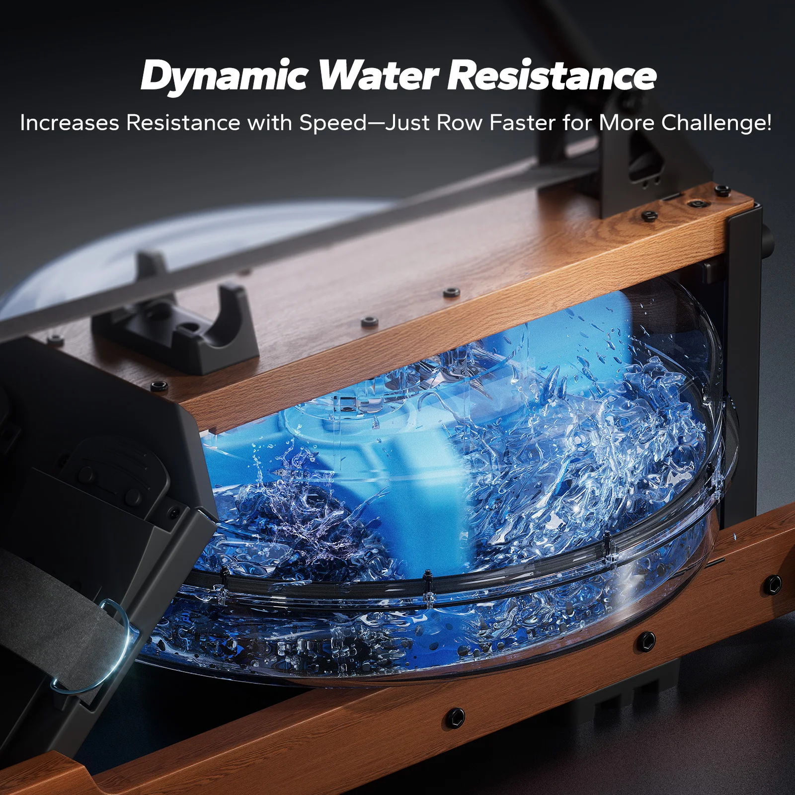 Foldable Rowing Machine- 400 LBS Weight Capacity- Dedicated Monitor- Comfortable Seat - Image 4