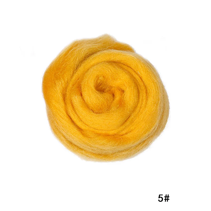 Yellow Series- Wool Felting-Soft Wool Roving- Needle Felting- Wet Felting- Spinning - Image 9