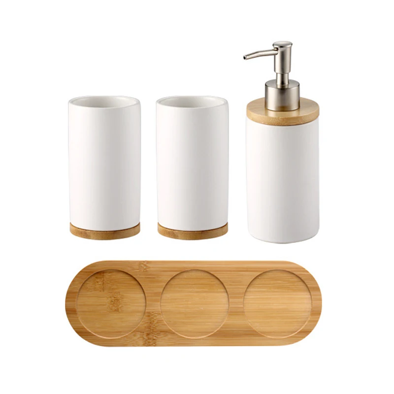 3 PCS Ceramic Bathroom Accessories Set- Soap Dispenser- Toothbrush Holder- Tumbler- Ceramic - Image 17