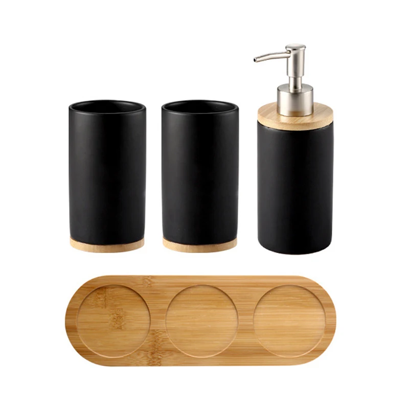 3 PCS Ceramic Bathroom Accessories Set- Soap Dispenser- Toothbrush Holder- Tumbler- Ceramic - Image 11