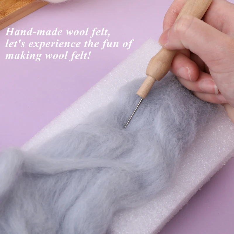100g/50g Soft Felting Wool Fiber- Many Colors; Light on Blues - Image 3
