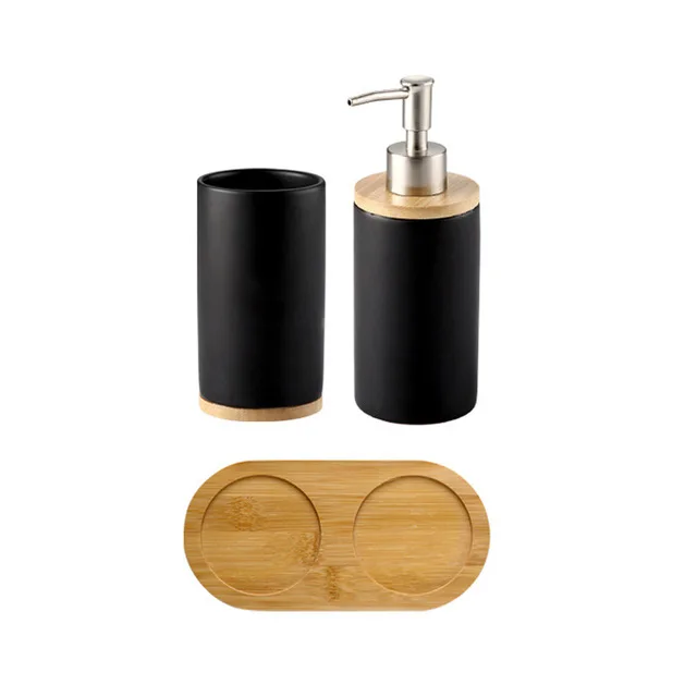 3 PCS Ceramic Bathroom Accessories Set- Soap Dispenser- Toothbrush Holder- Tumbler- Ceramic - Image 9