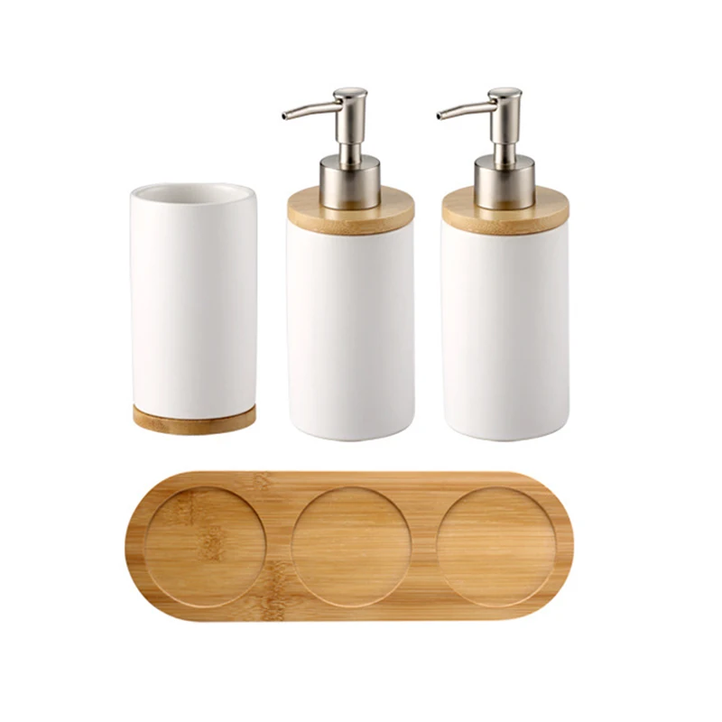 3 PCS Ceramic Bathroom Accessories Set- Soap Dispenser- Toothbrush Holder- Tumbler- Ceramic - Image 10