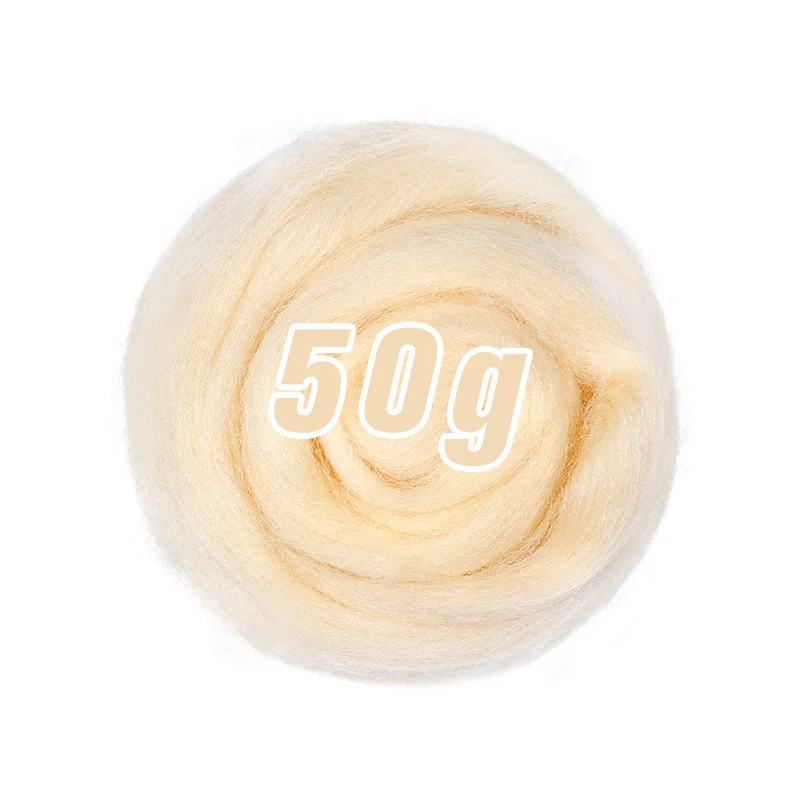 100g/50g Soft Felting Wool Fiber- Many Colors; Light on Blues - Image 25
