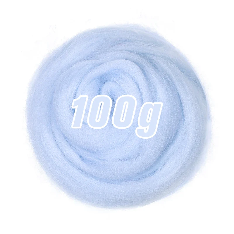 100g/50g Soft Felting Wool Fiber- Many Colors; Light on Blues - Image 36