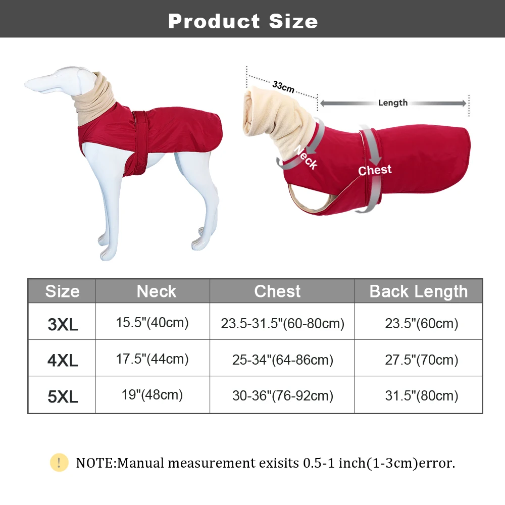 Winter Warm Dog Clothes- Waterproof- Thick Dog Jacket- Dog Coat with Leash Hole for Medium to Large Dogs - Image 6