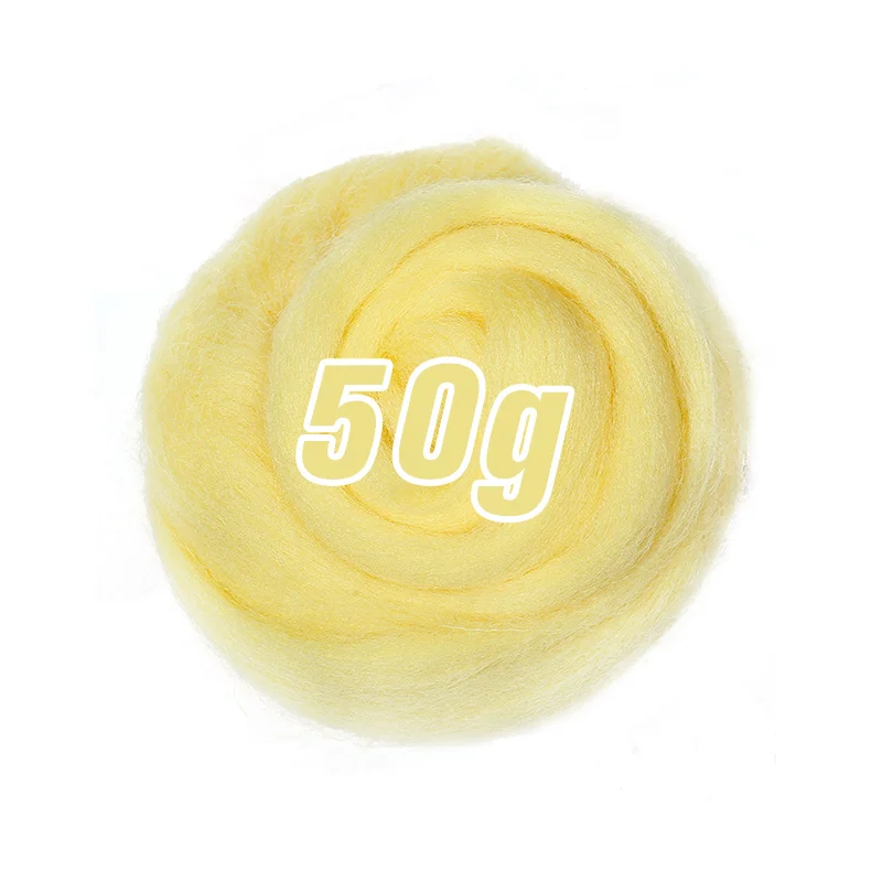 100g/50g Soft Felting Wool Fiber- Many Colors; Light on Blues - Image 48