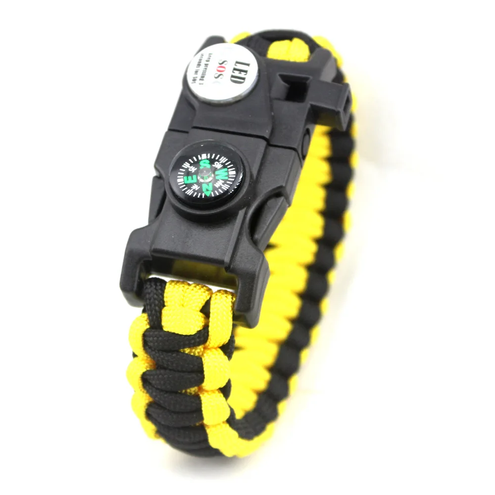SOS, LED Light, Survival Bracelet- Braided Paracord- Men/ Women- Camping EDC Tool- Emergency Compass, Whistle - Image 7
