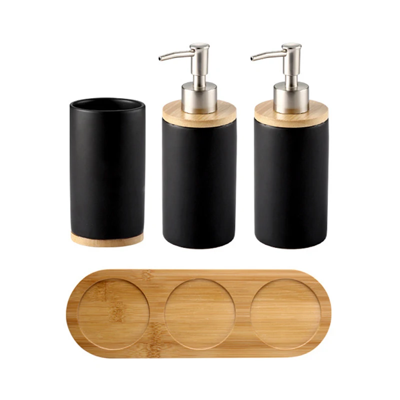 3 PCS Ceramic Bathroom Accessories Set- Soap Dispenser- Toothbrush Holder- Tumbler- Ceramic - Image 12
