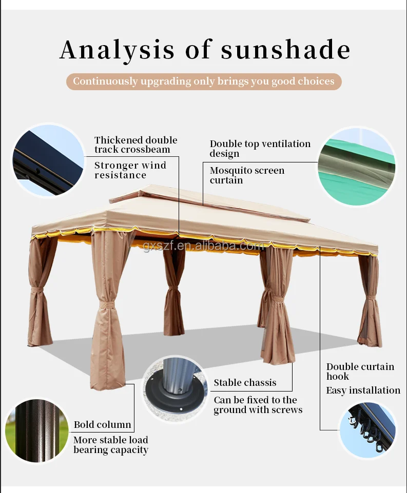 13'x13' Garden Pavilion- Steel Frame - Image 3