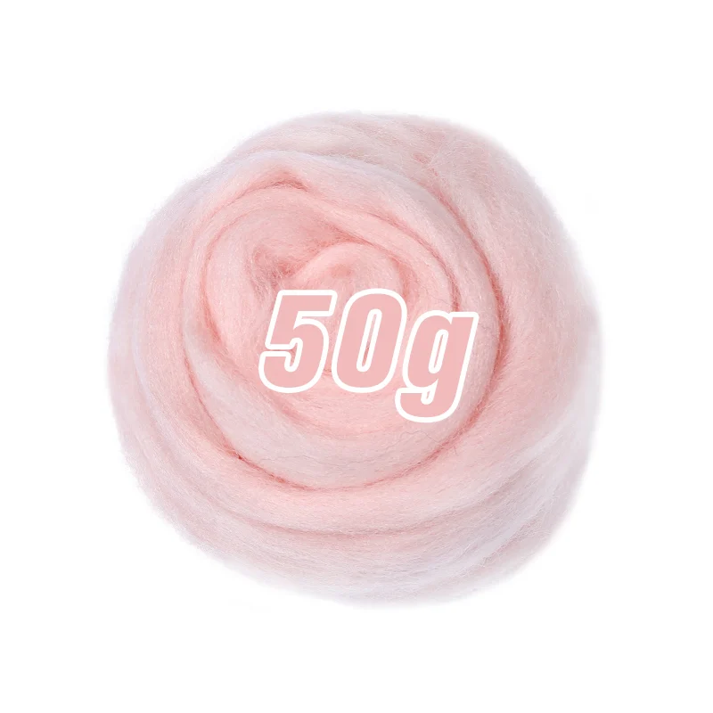 100g/50g Soft Felting Wool Fiber- Many Colors; Light on Blues - Image 49