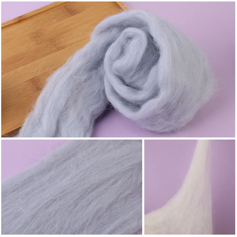 100g/50g Soft Felting Wool Fiber- Many Colors; Light on Blues - Image 5