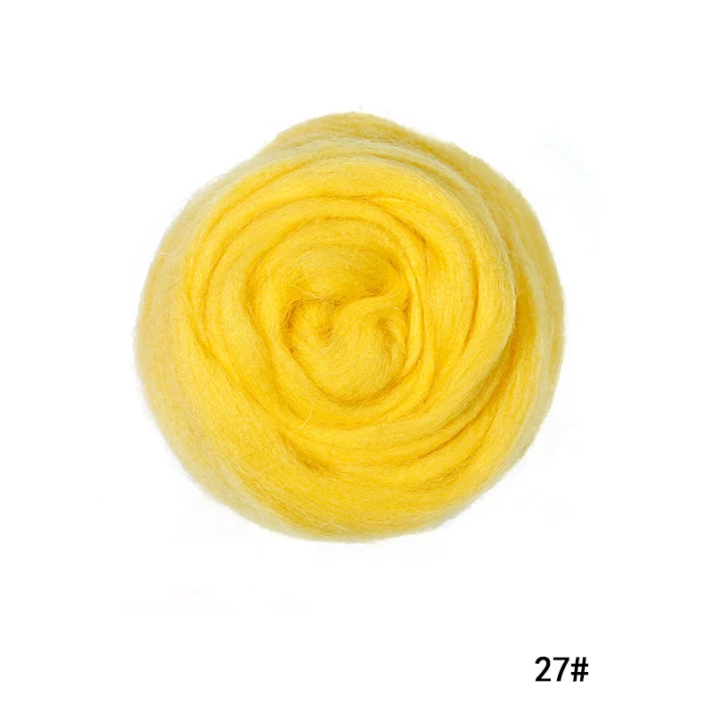 Yellow Series- Wool Felting-Soft Wool Roving- Needle Felting- Wet Felting- Spinning - Image 13