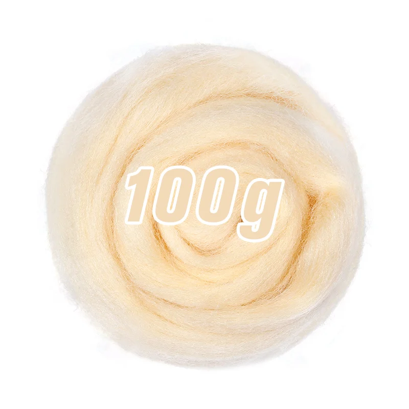 100g/50g Soft Felting Wool Fiber- Many Colors; Light on Blues - Image 38