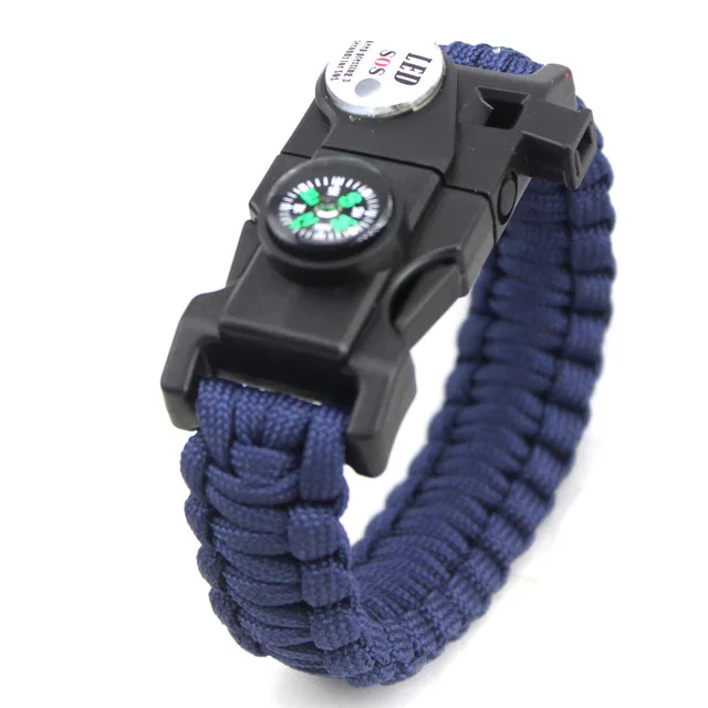 SOS, LED Light, Survival Bracelet- Braided Paracord- Men/ Women- Camping EDC Tool- Emergency Compass, Whistle - Image 16