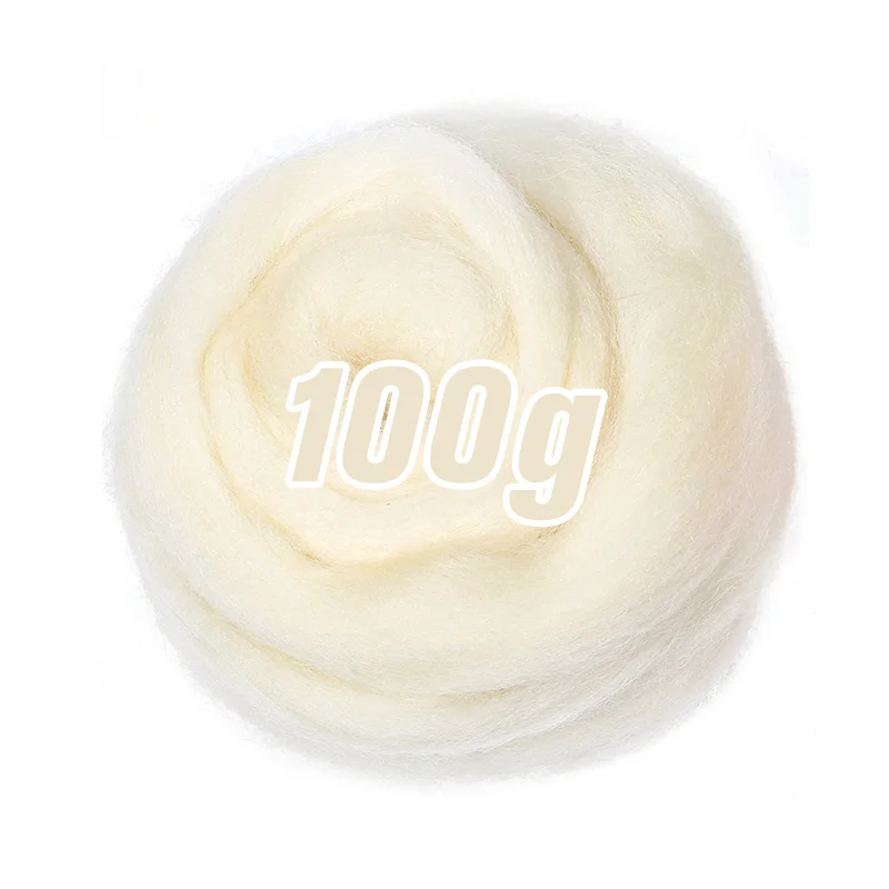 100g/50g Soft Felting Wool Fiber- Many Colors; Light on Blues - Image 21