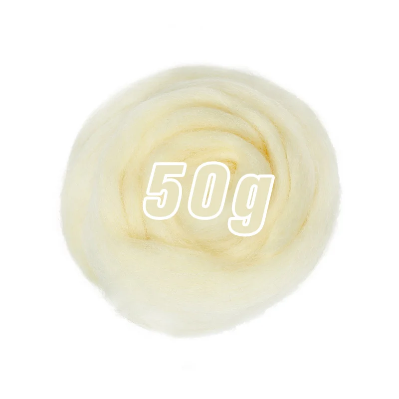 100g/50g Soft Felting Wool Fiber- Many Colors; Light on Blues - Image 20