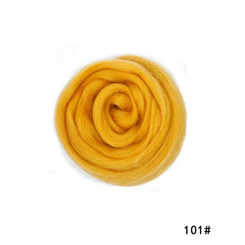 Yellow Series- Wool Felting-Soft Wool Roving- Needle Felting- Wet Felting- Spinning - Image 8