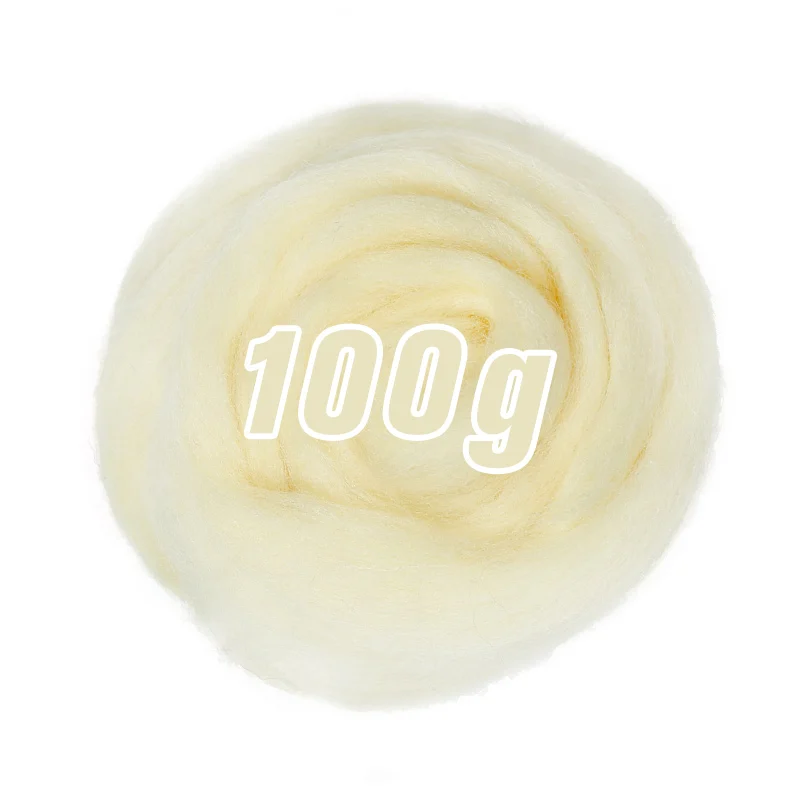100g/50g Soft Felting Wool Fiber- Many Colors; Light on Blues - Image 31