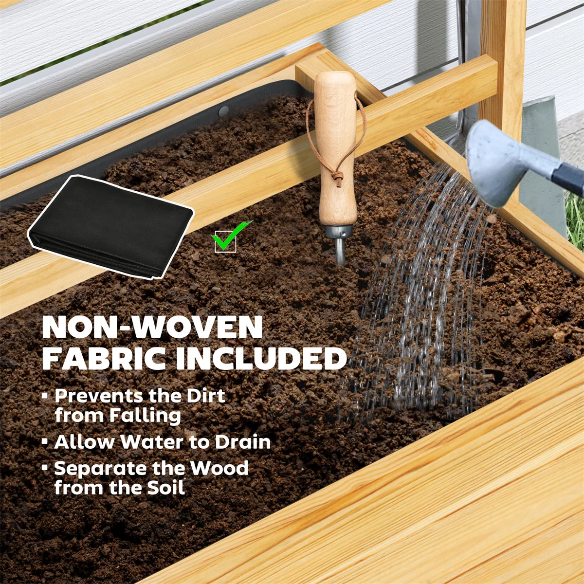 Wood Plant Climbing Frame- Garden Bed- Galvanized Planter- Outdoor Furniture - Image 6