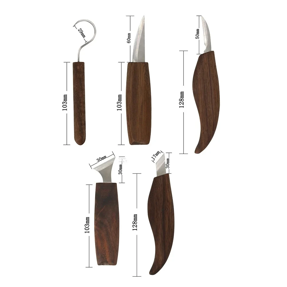 8-Pcs Wood Carving Kit- Hand Carving Knife Set- Beginner Friendly - Image 3