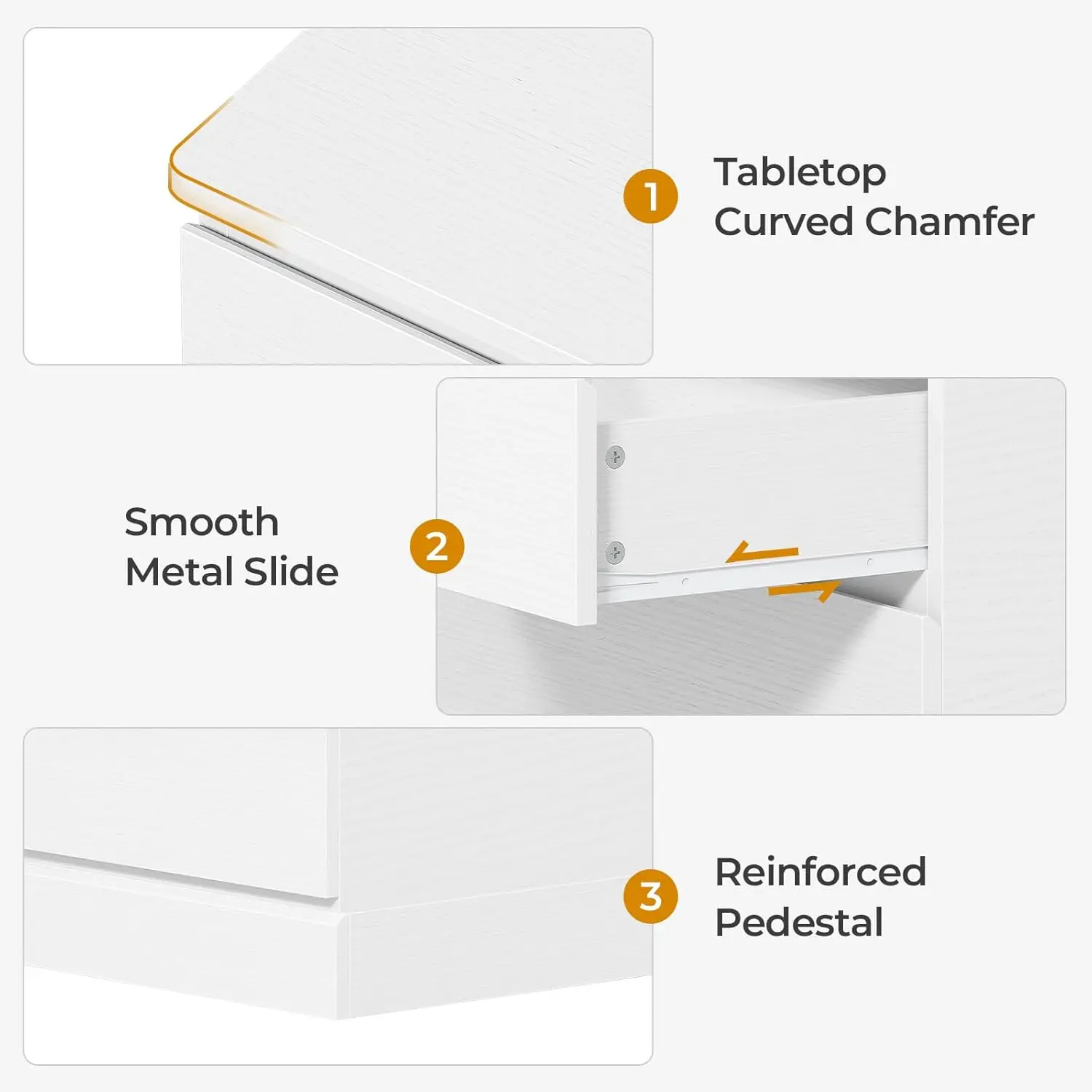 Tall White or Black Dresser- 59.6'' High- 8-Drawer Dresser - Image 6
