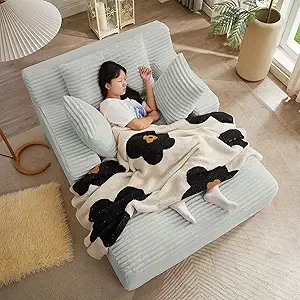 50" Oversized Chaise Lounge Indoor Sofa Chair- 3 Soft Pillows, Comfy Single Seat - Image 13