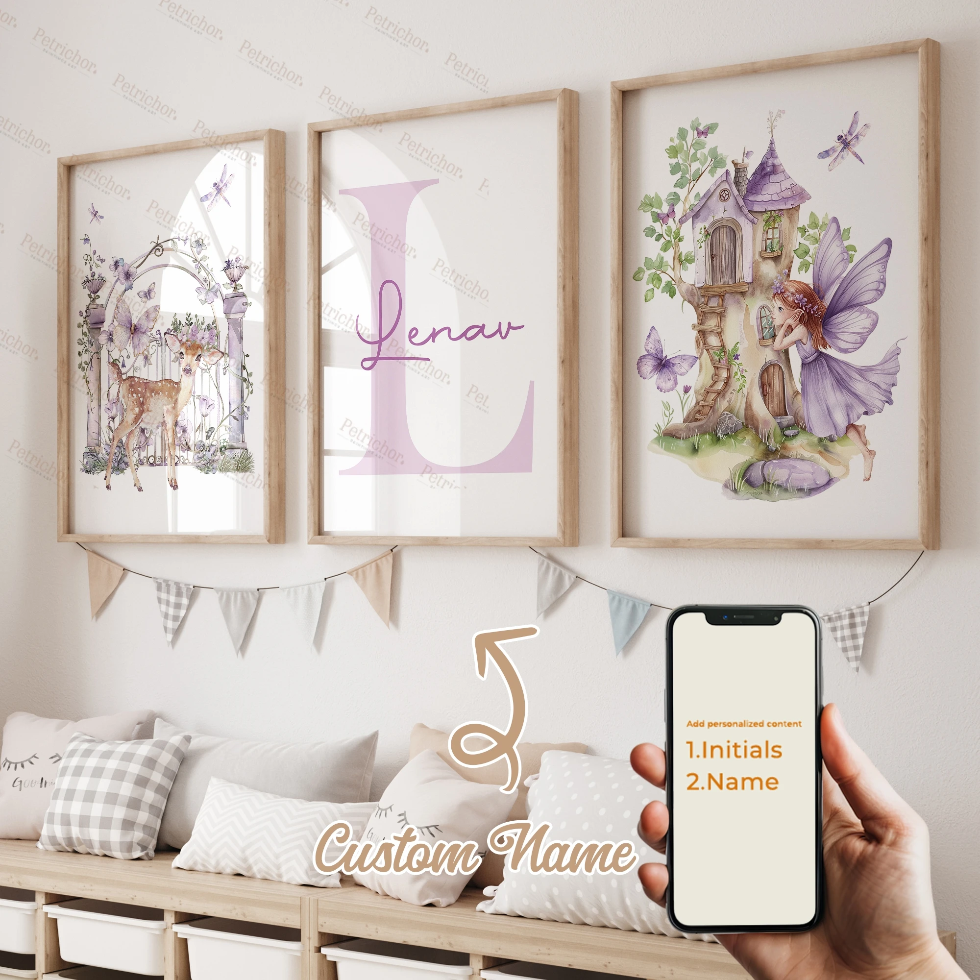 3pcs Personalized Name Wall Art for Babies and Children - Image 22