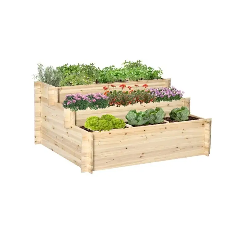 Garden Bed - Raised Planter Bed for Outdoor Gardening- Durable Wood- Ideal for Vegetables & Flowers - Image 2