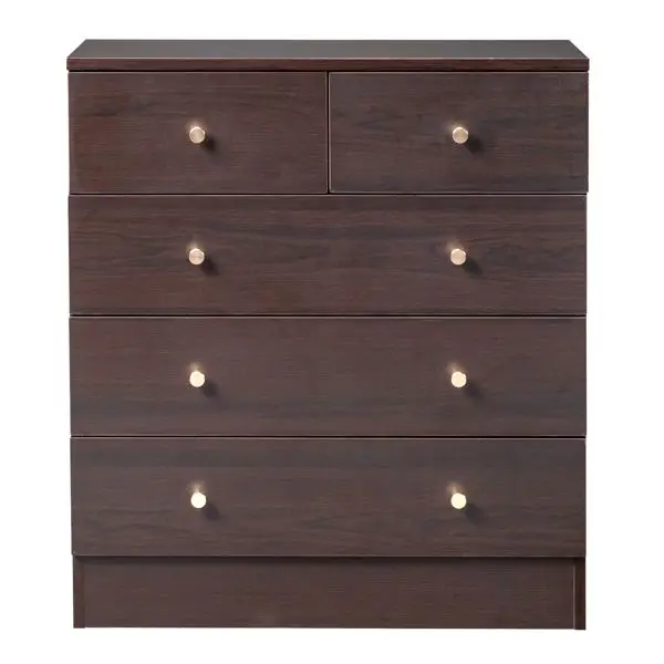 Simple Brown 5-Drawer Dresser - Image 4
