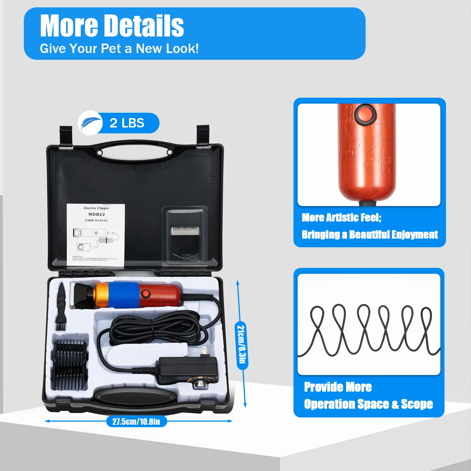 Electric Animal Fur Shears- Farm Supplies- Sheep Goat Shears- Dogs/Cats/ Rabbit Shearing Shaver- Clipper Grooming - Image 5