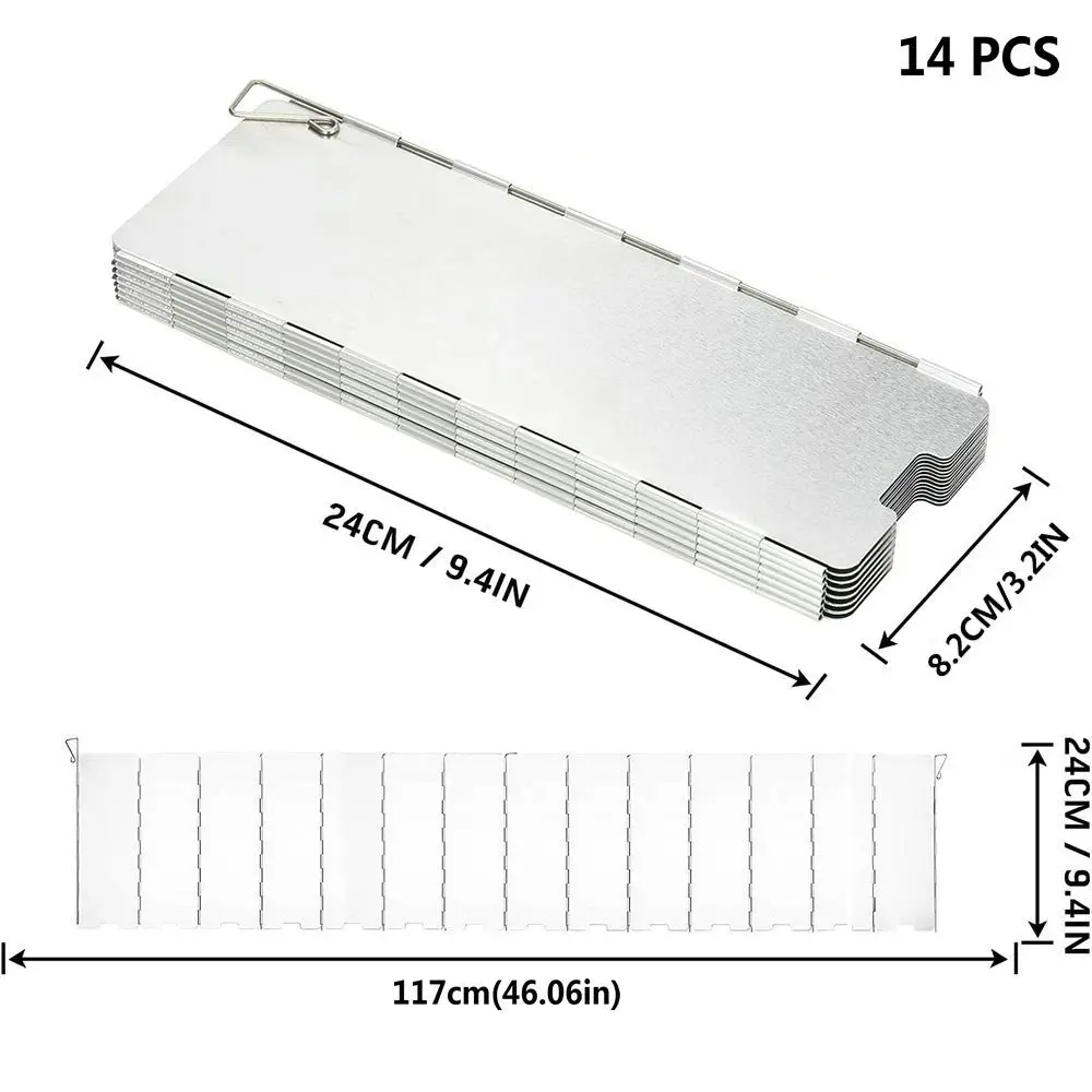 8/9/10/12/14/16 Plates- Windproof Screen to Protect Outdoor Cooking Fires, Aluminum Alloy - Image 12