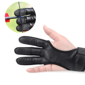 Archery- Protective, Three Finger, Sheepskin Gloves- Non-slip- Wear-Resistant- Comfortable- Breathable