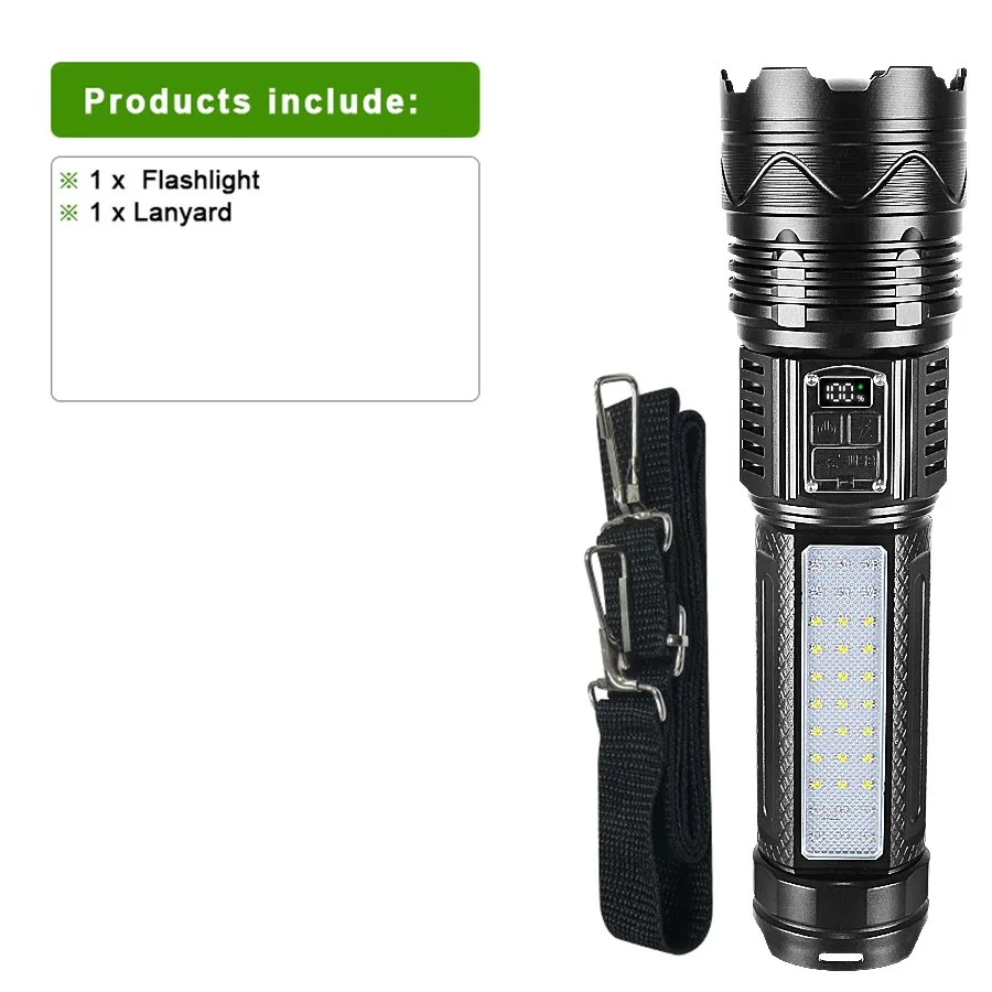 1000000LM Most Powerful LED Flashlight- Rechargeable- Type-C Flashlight- Long Range- Tactical Torch - Image 8