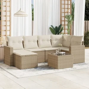 Beige Garden Sofa Set