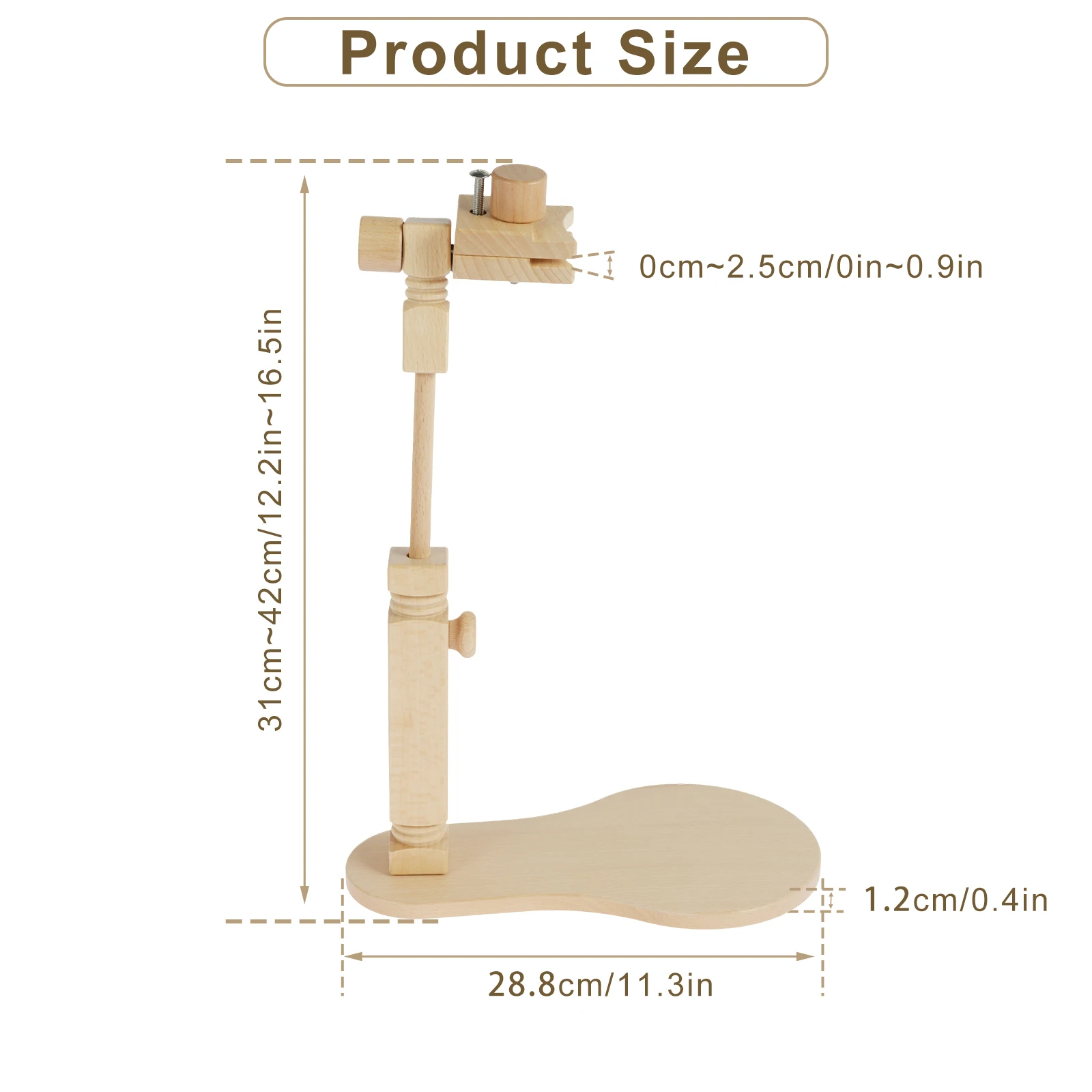 Wooden Embroidery Stand- Hands-Free Cross Stitch Stand- 360° Rotating Embroidery Hoop Holder - Image 6