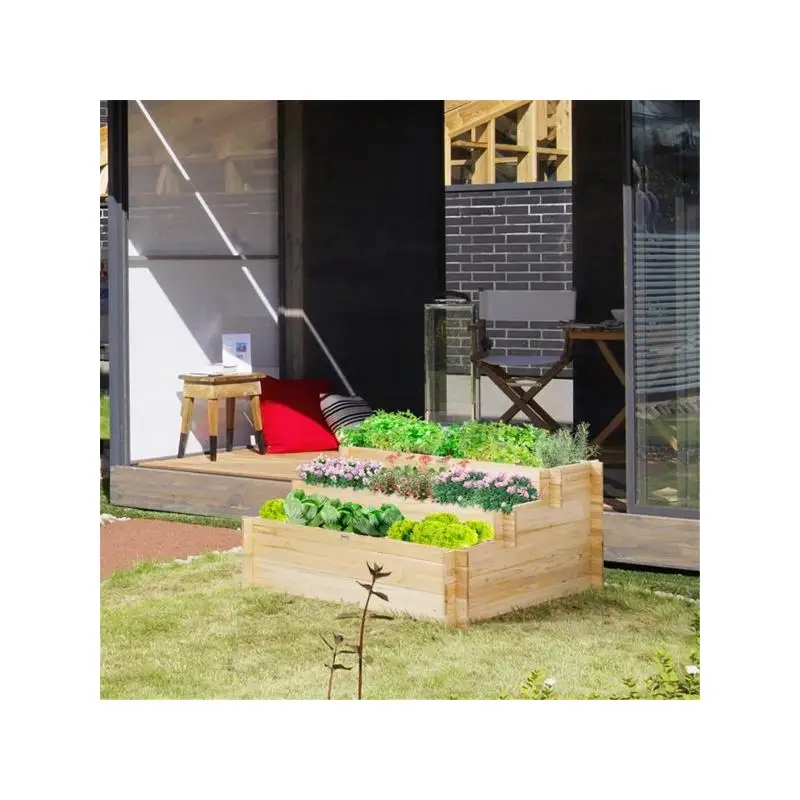 Garden Bed - Raised Planter Bed for Outdoor Gardening- Durable Wood- Ideal for Vegetables & Flowers - Image 4