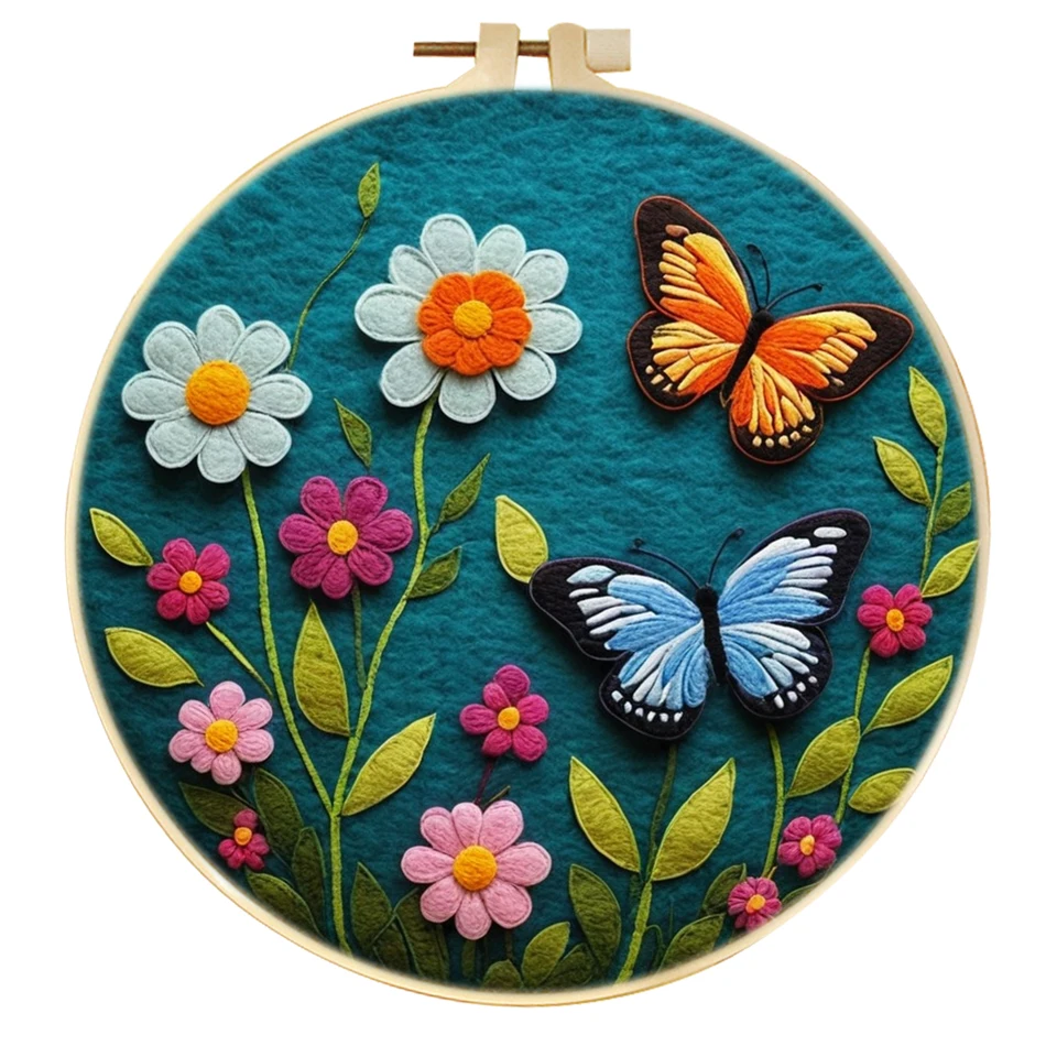 Needle Felting Kit- Wool Felting Painting Kit- Great for Beginners- 20x20cm Frame - Image 11