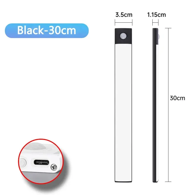 LED Cabinet Light- USB Type-C Rechargeable- Motion Sensor- LED Light for Kitchen, Wardrobe, Cabinet- 20cm/30cm/40cm/50cm/60cm - Image 13