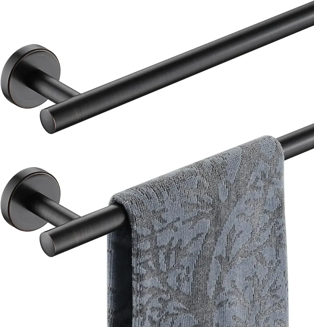 Bath Towel Bar- Bathroom Towel Rack- Thickened 0.8mm Towel Holder Wall Mount- Total Length 27 Inches- 2 Pack - Image 9
