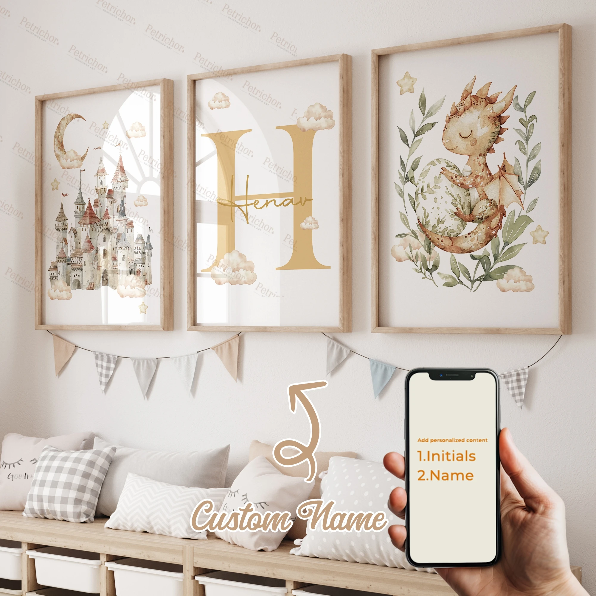 3pcs Personalized Name Wall Art for Babies and Children - Image 10