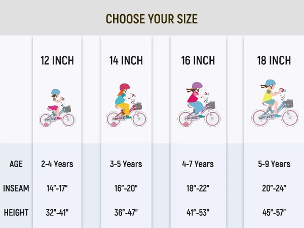 Colorful Girls Bike with Basket & Training Wheels- 12, 14, 16, 18 Inch Kids Bike- Foot Brake - Image 4