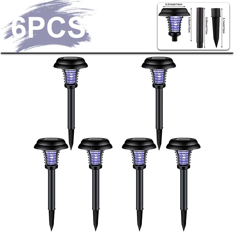 Solar Mosquito Killer- 2 Light Modes- Waterproof- Light Bug Zapper- Mosquito Trap Lamps For Garden, Lawn, Camping - Image 7