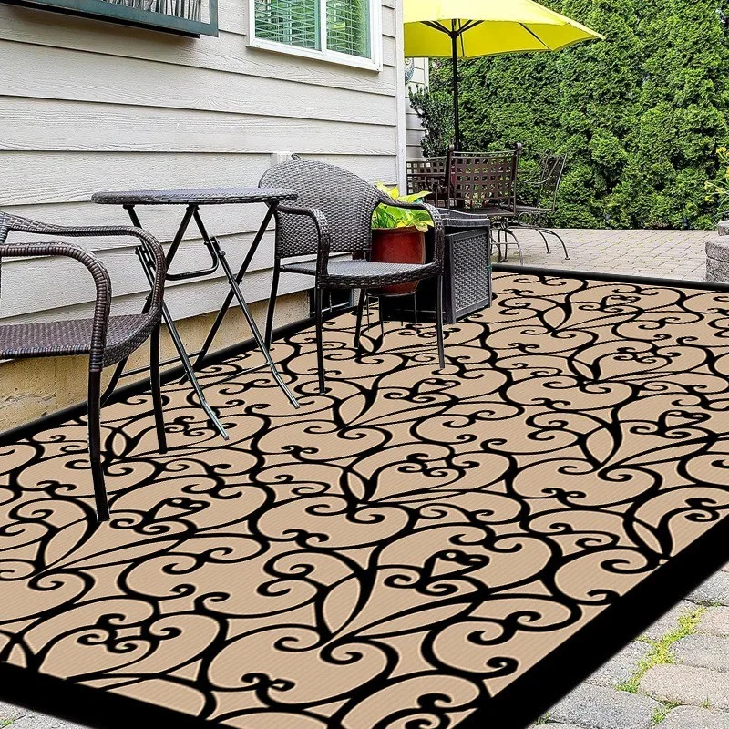 French Garden Patio Rug- Waterproof- Many Patterns- Many Sizes French Garden Patio Rug- Waterproof- Many Patterns- Many Sizes - Image 2