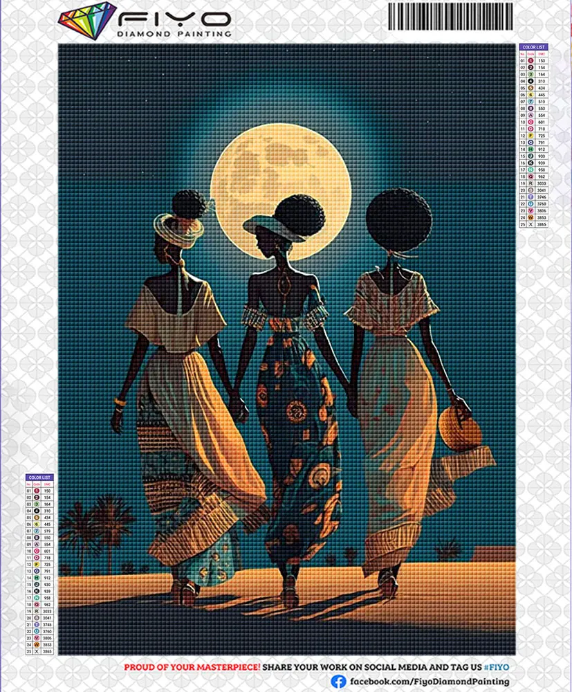 Diamond Painting- Full Diamond Mosaic African Women - Image 10
