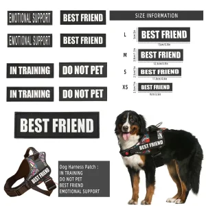 2 PCS Custom Logo- Personalized dog Harness Side Label- Reflective Patch- Phone Number Pet Anti-Lost Function