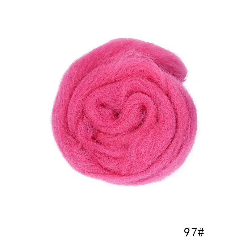 100g/50g Soft Felting Wool Fiber- Many Colors; Light on Blues - Image 43