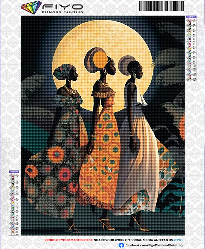 Diamond Painting- Full Diamond Mosaic African Women - Image 8