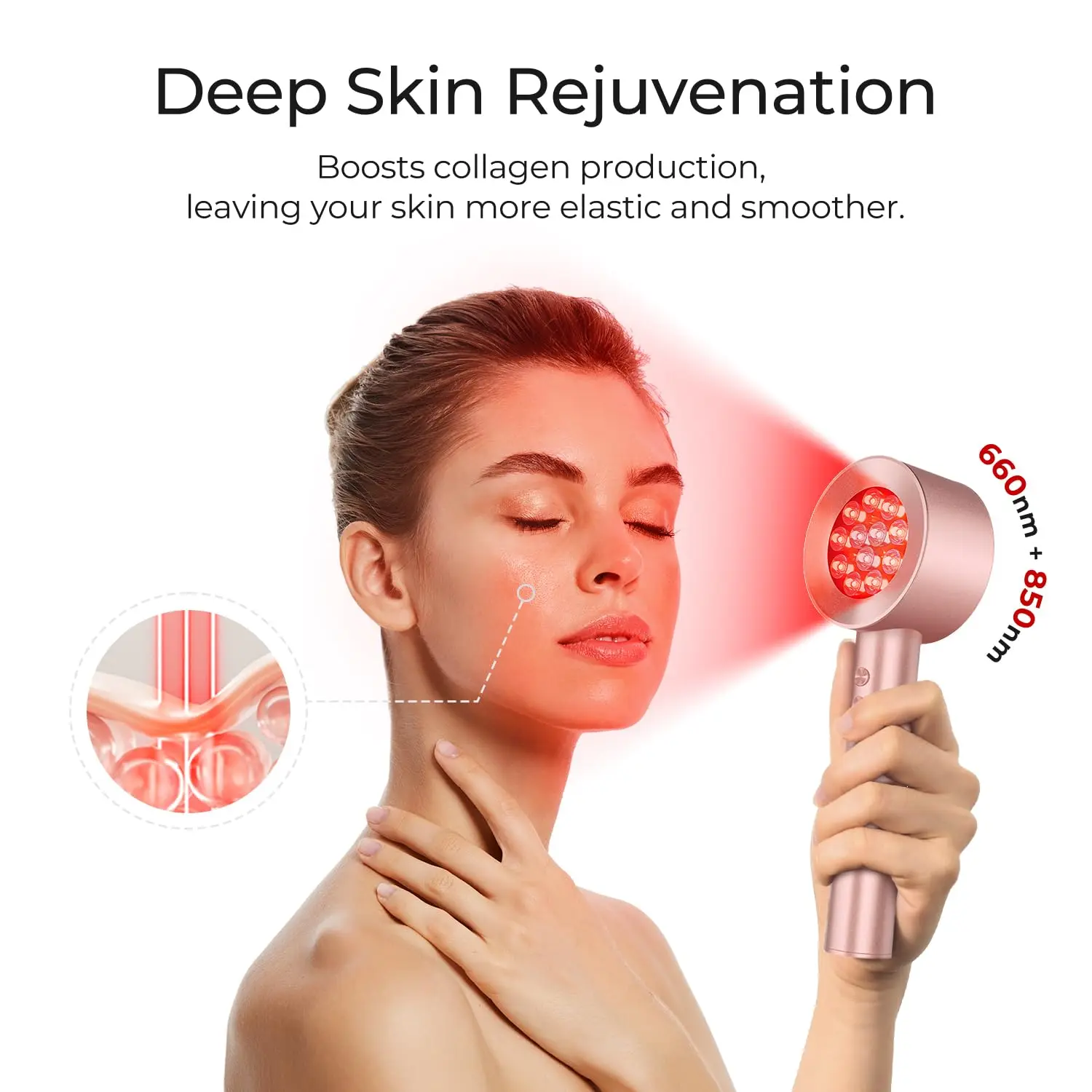 Skin Care Red Light Therapy- Anti Aging Infrared Lamp- Facial Beauty Device- Anti-Acne, Wrinkle Remover Device - Image 2