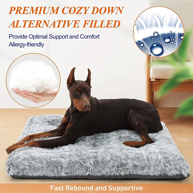 Deluxe Plush Bed- Dog Crate Kennel Bed- Machine Wash- Several Sizes - Image 3